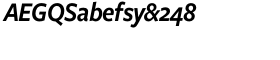 Freight Sans Condensed Pro SemiBold Italic