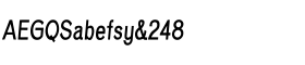 Eurydome Condensed Bold Italic